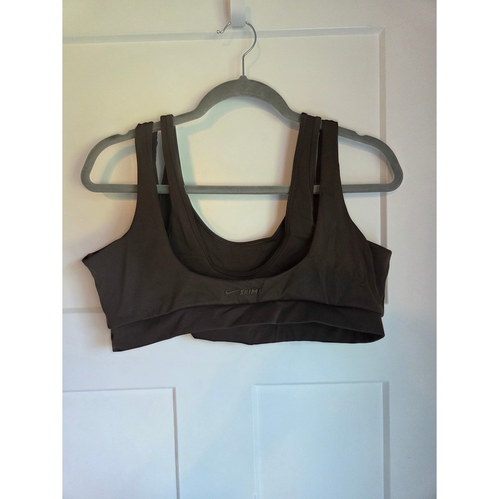 Nike x SKIMS Scoop Neck Sports Bra Espresso Brown 2X Limited Edition Co-Branded